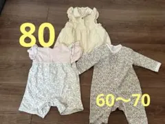 ロンパース3点セット　バースデイ　futafuta cottoli 西松屋