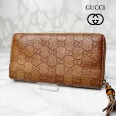 110【極美品】GUCCI ラウンドファスナー 長財布 - メルカリ