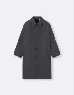 GU コージーメルトンバルマカーンコート　グレー　美品　ロングコート
