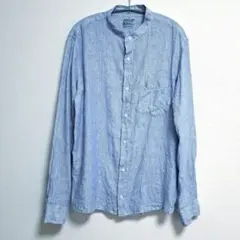 noanoa様専用【美品】無印良品　ストライプ リネン 長袖シャツ