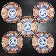 小皿 赤絵 色絵付 銘 花弁 古伊万里 金蘭手 金彩 5枚 小皿 赤絵 色絵付 銘 花弁 古伊万里 金蘭手 金彩 5枚 - メルカリ