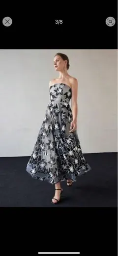 シーイン　 MOTF フローラルプリント ストラップレスドレス