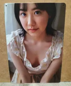 ブリキ看板　　女性Mana＃14新品　凹み反りあり