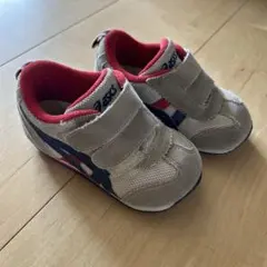 アシックス スニーカー ベージュ　ネイビー