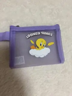LOONEY TUNES トゥイーティー メッシュポーチ パープル 韓国限定のサムネイル