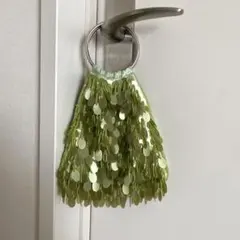 samoyed サモエド ビーズバッグ 緑 春色 黄緑