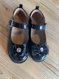 黒いリボン付きフォーマルシューズ　22㎝