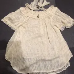 axes femme フリルリボン チュニック 半袖