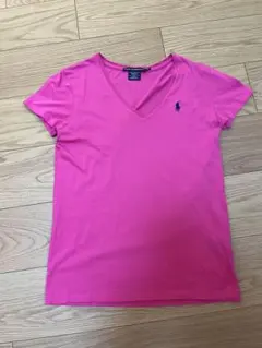 RALPH LAUREN SPORT Vネック Tシャツ ピンク Sのサムネイル