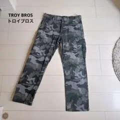 TROY BROS トロイブロス 迷彩柄 ワークパンツ カーキ系 メンズ