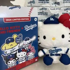 未開封】Dodgersドジャースぬいぐるみ キティマイメロディーポムポム