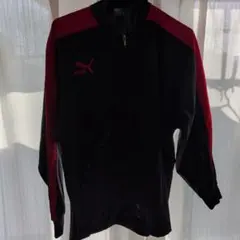 PUMA フルジップジャケット ブラック/レッド　レディースs/m