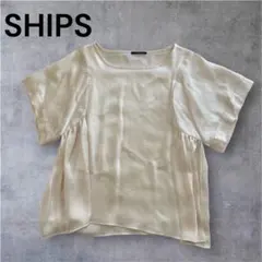 SHIPS シップス　とろみ　半袖　トップス　ギャザーのサムネイル