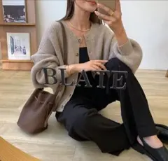 3wayボリュームスリーブニットカーディガン　blate