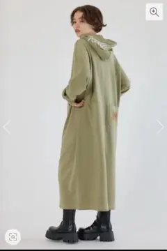 RCSカラーステッチパーカーワンピース❤️カーキ❤️プロフ必読！のサムネイル