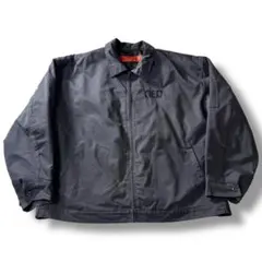 RED KAP ワークジャケット 中綿 チャコールグレー 古着 刺繍 企業