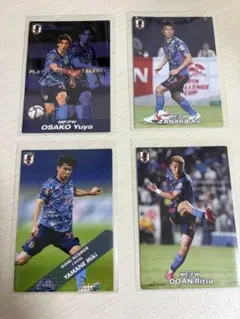サッカー日本代表 カルビー トレーディングカード 4장 세트