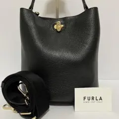 極美品✨フルラ　ダナエ　2way ショルダーバッグ　ターンロック　レザー　現行