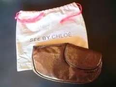 SEE BY CHLOÉ ブロンズクラッチバッグ 保存袋付き