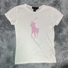 Ralph Lauren 半袖 Tシャツ ホワイト ピンクロゴ Mのサムネイル