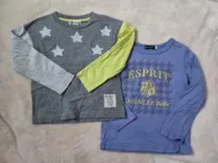 2点セット ロンT 長袖 カットソー KP BeBe 110サイズ