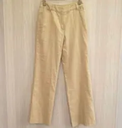 ジャンニロジュディチェ パンツ スラックス ストレートパンツ 麻 ベージュ S