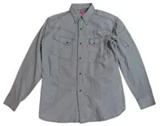 DOGMAN ドッグマン　グレー チェック柄 長袖シャツ　サイズ3L