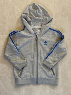 adidas フード付きジャージ 110サイズ グレー