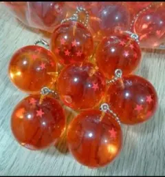 ドラゴンボールキーホルダー　ボールチェーン　スター柄　まんまる宝石　セブンスター