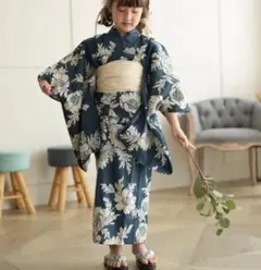 utatane ひよこ商店 キッズ浴衣 下駄 3点セット120cmのサムネイル