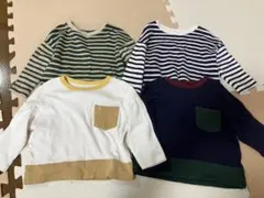 UNIQLO ベビー　長袖Tシャツ カットソー ボーダー 4枚セット　90