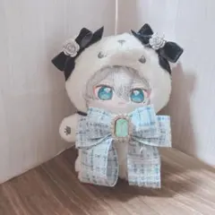 ハンドメイド　ぬい服　あんスタ　いつぬい　ツイードリボン　ライトブルー