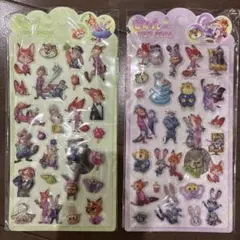 ボンボンドロップシール 4シートセット ズートピア　即発送