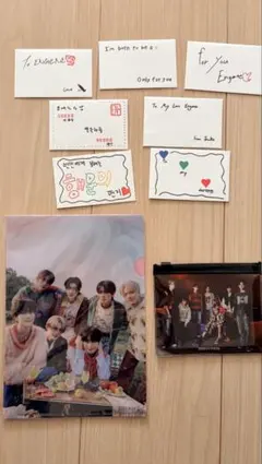 ENHYPEN クリアファイル、スライダーポーチ、封入手紙