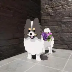 ポメラニアン　グレー　プランター 小物入れ　鉢植え　犬　韓国インテリア　北欧