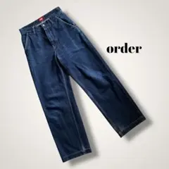 order オーダー loose denim ルーズデニムパンツ　インディゴ