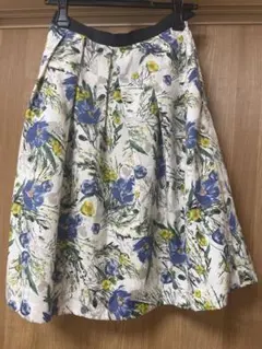 ルクールブラン　フラワープリント フレアスカート サイズ38