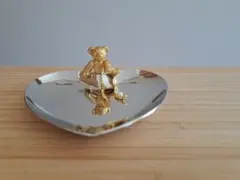 MIKIMOTO ミキモト ジュエリートレイ ハート型 ベア クマ パール
