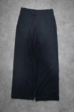 黒 スラックスワイドパンツ