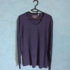 AVIREX ロングTシャツ　サーマル VネックX-Large ネイビー