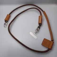 本革レザー編み込みショルダーストラップ 金具はシルバー