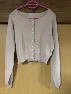 ベージュ クロップドカーディガン　ems