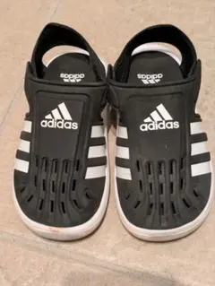 adidas アディダス キッズ サンダル ブラック/ホワイト 17cm