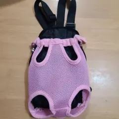 ペットキャリー キャンバス製 通気性 キャット ドッグ 用 バックパック　ピンクのサムネイル
