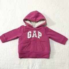 babyGap フード中ボア定番トレーナー 80cm