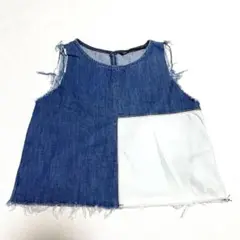ZARA デニムノースリーブ　ベスト　Sサイズ