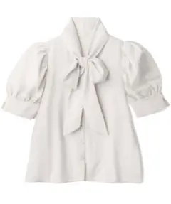 GRL グレイル Lサイズ ボウタイブラウス オフホワイト k8828w ゎ ①