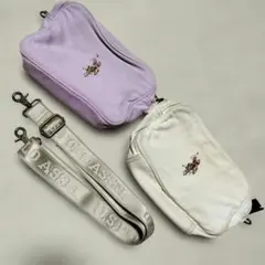 U.S. POLO ASSN. 　ショルダーバッグ キャンバス素材 ２点セット