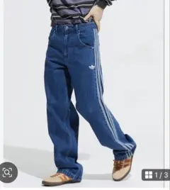 adidasDENIM FB TTデニムファイヤーバードパンツ　32インチ