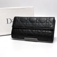 794 Dior カナージュ Wホック ロングウォレット カロ 長財布 - メルカリ